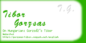 tibor gorzsas business card